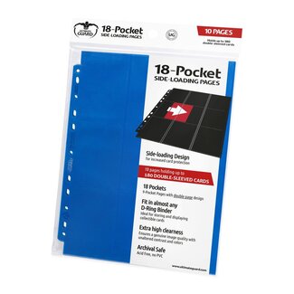 Ultimate Guard 18-Pocket Side Loading Pages (10) Blue