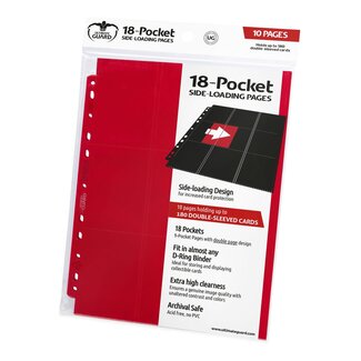 Ultimate Guard 18-Pocket Side Loading Pages (10) Red
