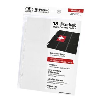 Ultimate Guard 18-Pocket Side Loading Pages (10) White