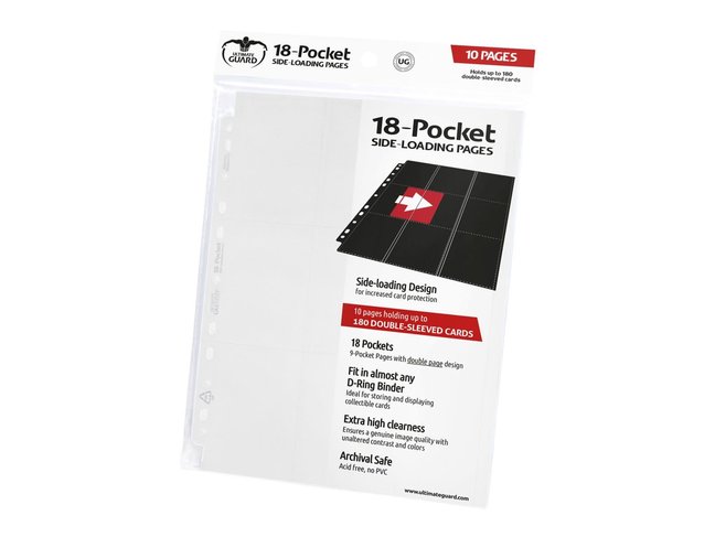 Ultimate Guard 18-Pocket Side Loading Pages (10) White