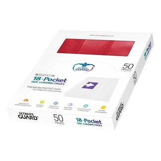 Ultimate Guard 18-Pocket Side Loading Pages (50) Red