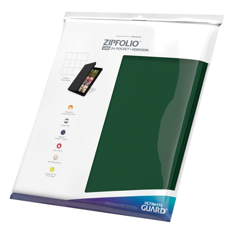 Ultimate Guard Ultimate Guard: Zipfolio 480 - 24-Pocket XenoSkin Green