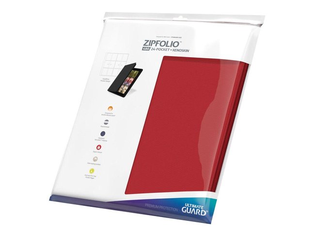 Ultimate Guard Zipfolio 480 - 24-Pocket XenoSkin Red