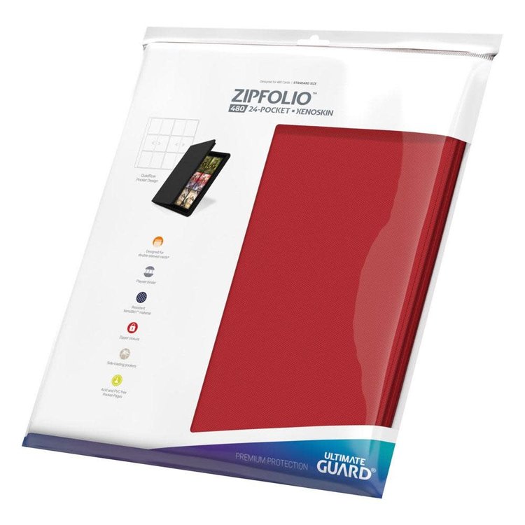 Ultimate Guard Ultimate Guard: Zipfolio 480 - 24-Pocket XenoSkin Red