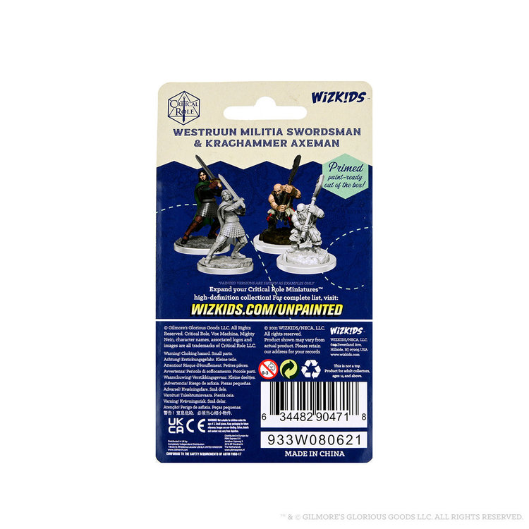 Wizkids Wizkids - Critical Role: Westruun Militia Swordsman & Kraghammer Axeman