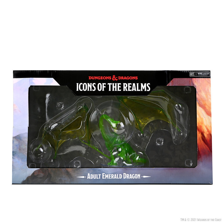 Wizkids Wizkids - Icons of the Realms: Adult Emerald Dragon