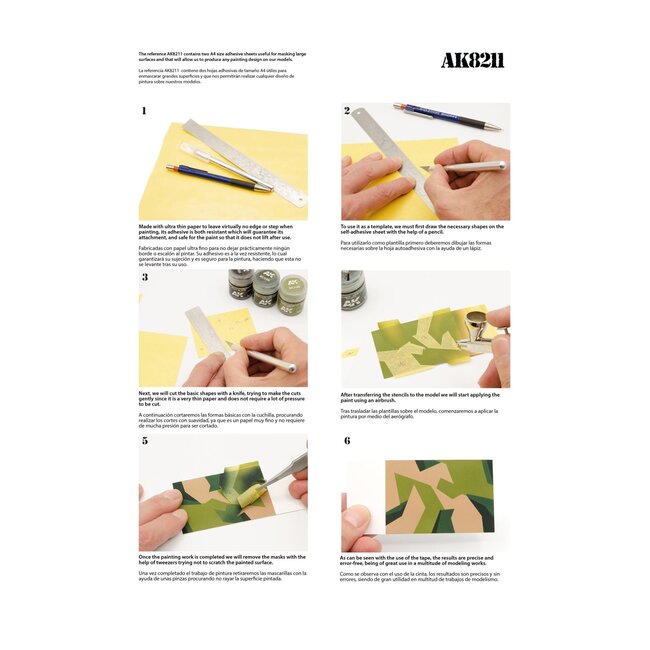 AK Interactive AK Interactive: Masking Sheet A4 (2 Units)