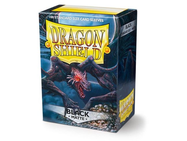 Dragon Shield Black Matte Sleeves (100 Standard Size Sleeves)