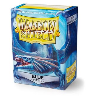 Dragon Shield Blue Matte Sleeves (100 Standard Size Sleeves)