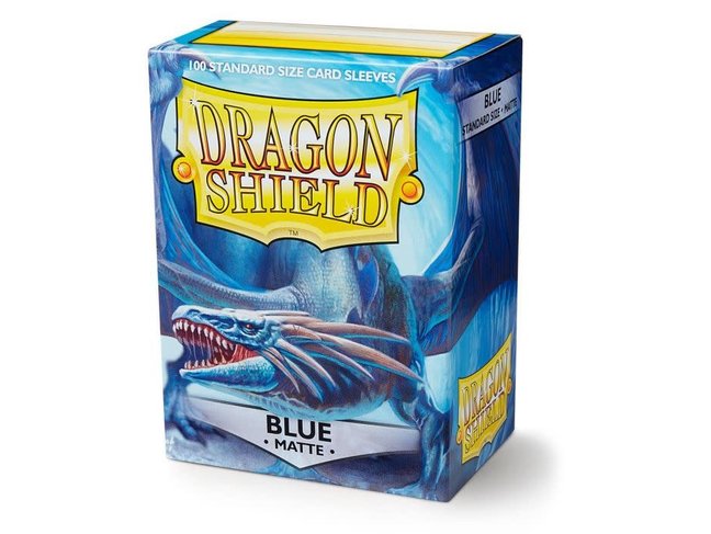 Dragon Shield Blue Matte Sleeves (100 Standard Size Sleeves)