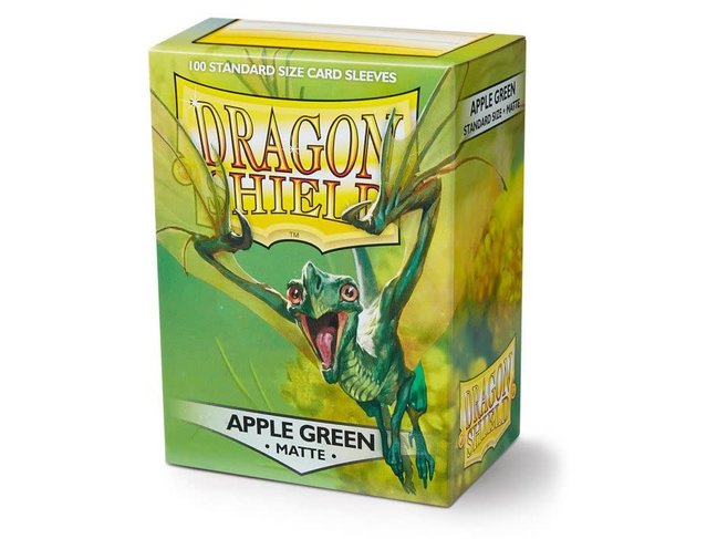 Dragon Shield Apple Green Matte Sleeves (100 Standard Size Sleeves)