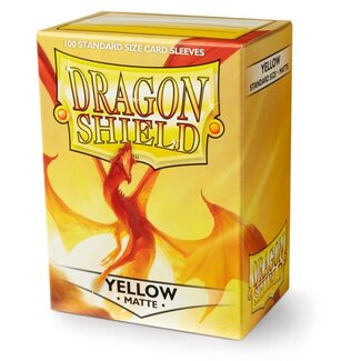 Dragon Shield Yellow Matte Sleeves (100 Standard Size Sleeves)