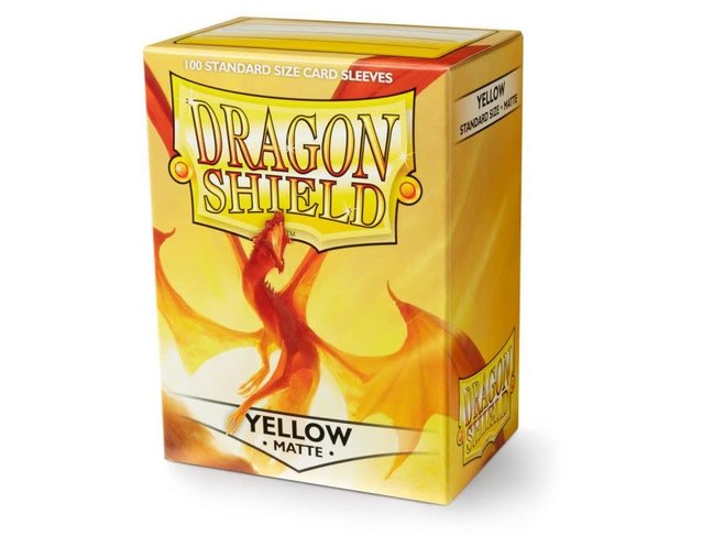 Dragon Shield Yellow Matte Sleeves (100 Standard Size Sleeves)