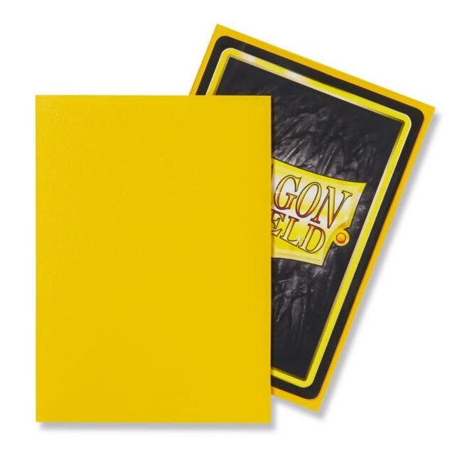 Dragon Shield Dragon Shield: Yellow Matte Sleeves (100 Standard Size Sleeves)