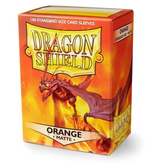 Dragon Shield Orange Matte Sleeves (100 Standard Size Sleeves)