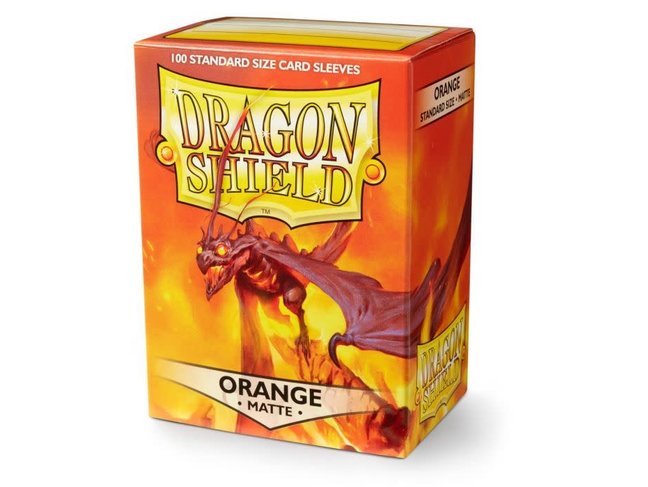 Dragon Shield Orange Matte Sleeves (100 Standard Size Sleeves)