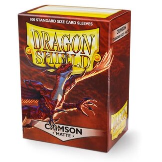 Dragon Shield Crimson Matte Sleeves (100 Standard Size Sleeves)