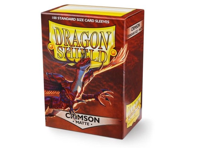 Dragon Shield Crimson Matte Sleeves (100 Standard Size Sleeves)