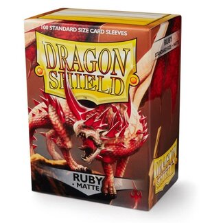 Dragon Shield Ruby Matte Sleeves (100 Standard Size Sleeves)