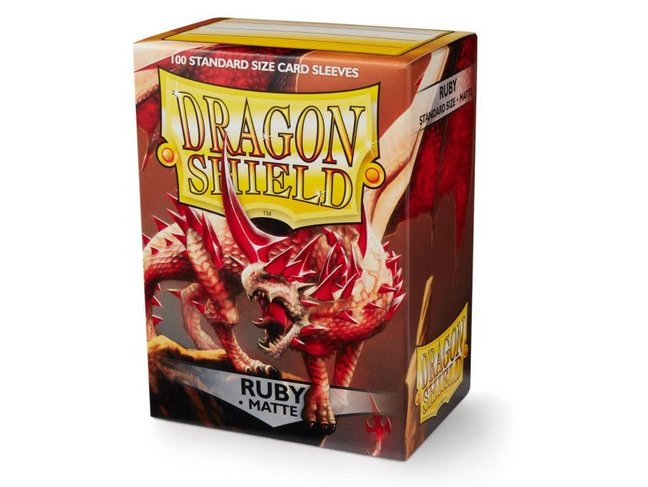 Dragon Shield Ruby Matte Sleeves (100 Standard Size Sleeves)