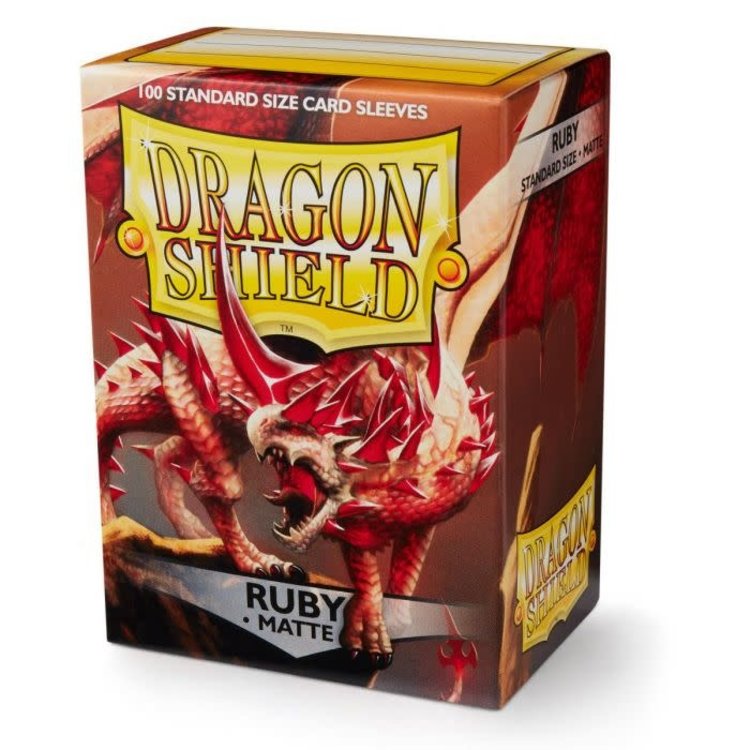 Dragon Shield Dragon Shield: Ruby Matte Sleeves (100 Standard Size Sleeves)