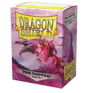 Dragon Shield Pink Diamond Matte Sleeves (100 Standard Size Sleeves)