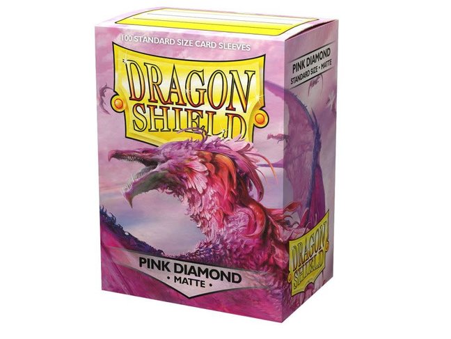 Dragon Shield Pink Diamond Matte Sleeves (100 Standard Size Sleeves)