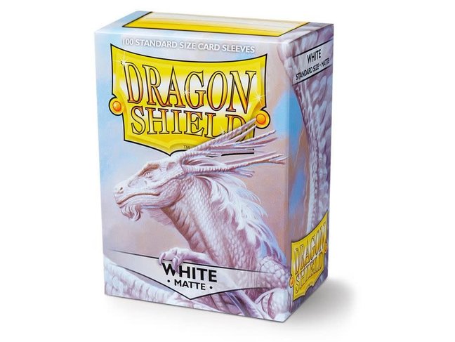 Dragon Shield White Matte Sleeves (100 Standard Size Sleeves)