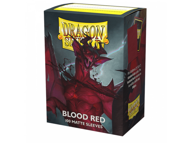 Dragon Shield Blood Red Matte Sleeves (100 Standard Size Sleeves)
