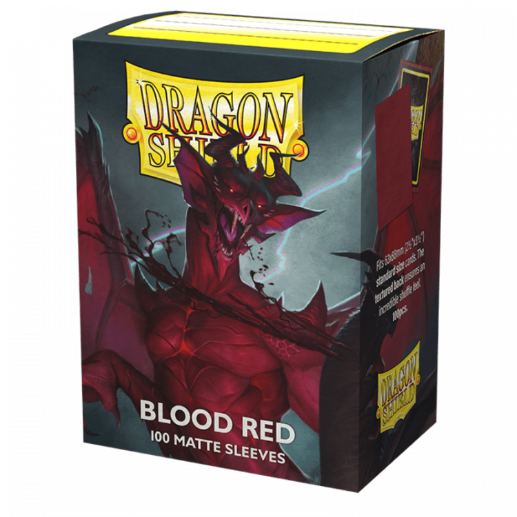 Dragon Shield Dragon Shield: Blood Red Matte Sleeves (100 Standard Size Sleeves)
