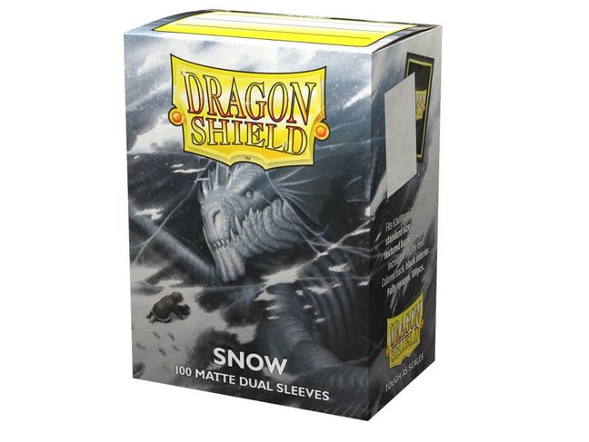 Dragon Shield Snow Matte Dual Sleeves (100 Standard Size Sleeves)