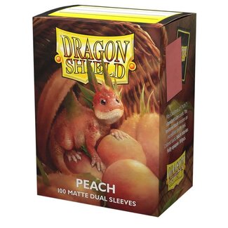 Dragon Shield Peach Matte Dual Sleeves (100 Standard Size Sleeves)