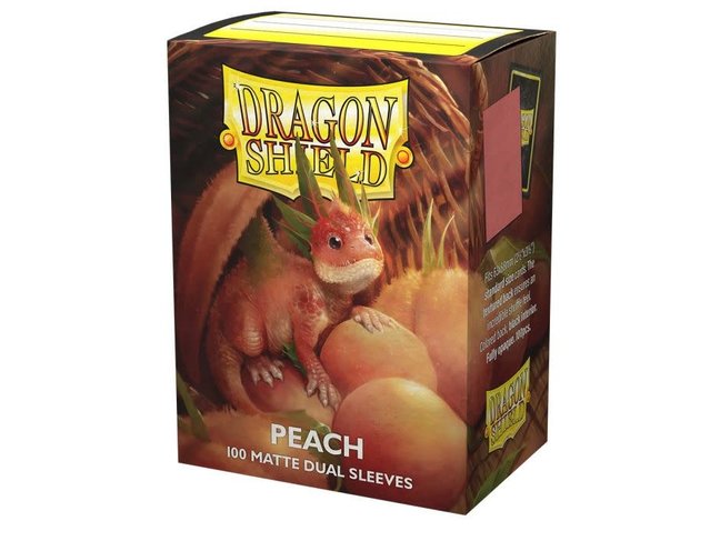 Dragon Shield Peach Matte Dual Sleeves (100 Standard Size Sleeves)