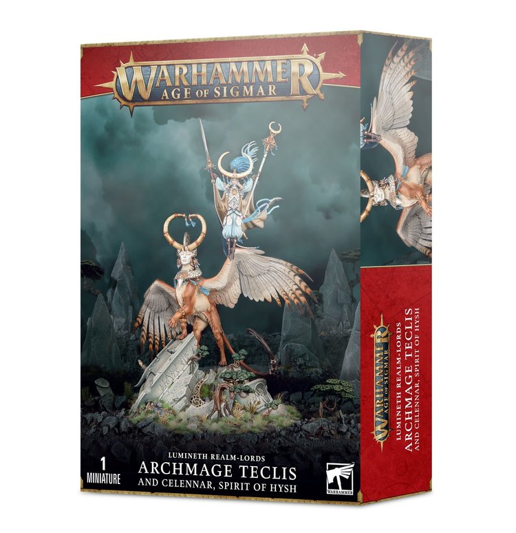 Games Workshop Warhammer Warhammer Age of Sigmar - Lumineth Realm-Lords: Archmage Teclis and Celennar, Spirit of Hysh