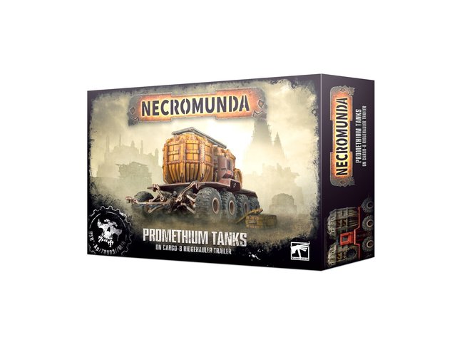 Games Workshop Warhammer Necromunda: Promethium Tanks on Cargo-8 Ridgehauler Trailer