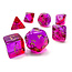 Chessex Chessex: Red-Violet/gold - Gemini Translucent Polyhedral 7-Die Set