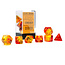 Chessex Chessex: Red-Yellow/gold - Gemini Translucent Polyhedral 7-Die Set