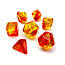 Chessex Chessex: Red-Yellow/gold - Gemini Translucent Polyhedral 7-Die Set