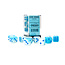 Chessex Chessex: Pearl Turquoise-White/blue - 12 Gemini Luminary 16mm D6 Dice Block