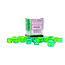 Chessex Chessex: Green-Teal/yellow - 36 Gemini Translucent 12mm D6 Dice Block
