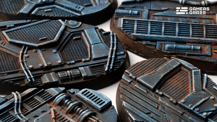 Gamers Grass GamersGrass: Bases - Spaceship Corridor Oval 60mm Battle Ready (4)