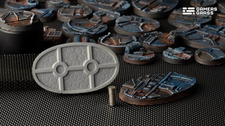 Gamers Grass GamersGrass: Bases - Spaceship Corridor Oval 60mm Battle Ready (4)