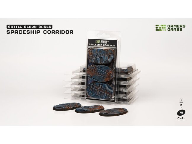 Gamers Grass Spaceship Corridor Oval 75mm Battle Ready (3)