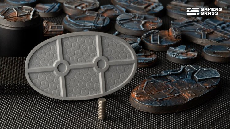 Gamers Grass GamersGrass: Bases - Spaceship Corridor Oval 75mm Battle Ready (3)