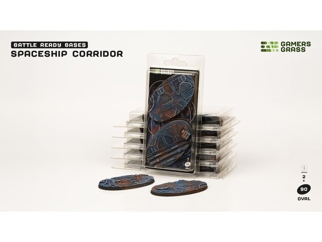 Gamers Grass Spaceship Corridor Oval 90mm Battle Ready (2)