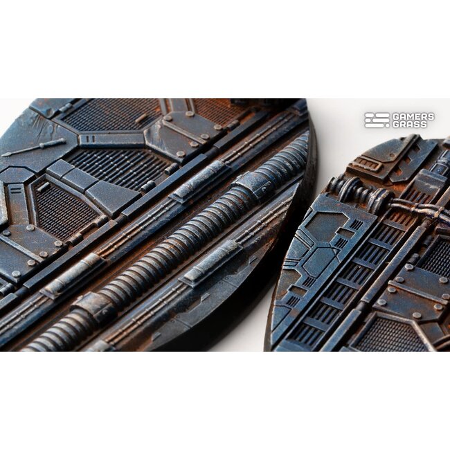Gamers Grass GamersGrass: Bases - Spaceship Corridor Oval 90mm Battle Ready (2)