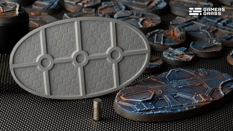 Gamers Grass GamersGrass: Bases - Spaceship Corridor Oval 90mm Battle Ready (2)