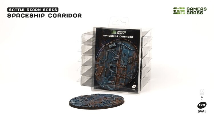 Gamers Grass GamersGrass: Bases - Spaceship Corridor Oval 120mm Battle Ready (1)