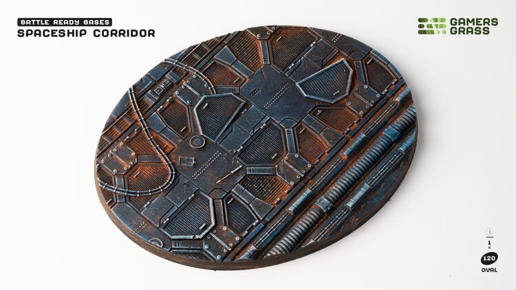 Gamers Grass GamersGrass: Bases - Spaceship Corridor Oval 120mm Battle Ready (1)