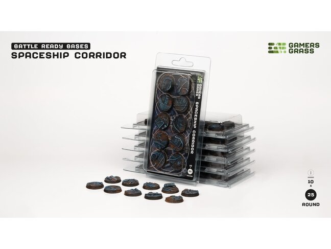 Gamers Grass Spaceship Corridor Round 25mm Battle Ready (10)